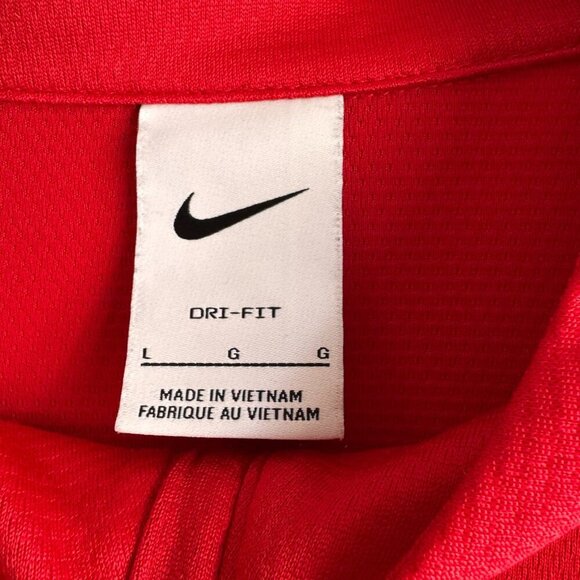 Nike Mens Essential Dri-Fit Pullover Jacket Size Large Red Golf CK6076 - Picture 6 of 6